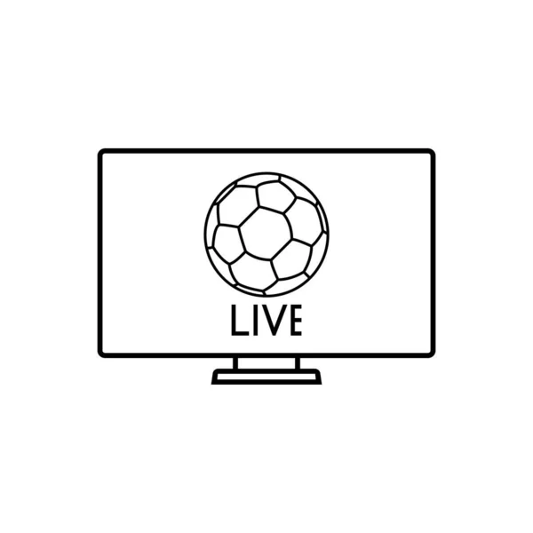 Fußball Live Match Line Symbol Lineares Stilschild Für Mobiles Konzept — Stockvektor