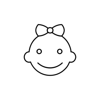 Gülümse bebek tasarımı ikon tasarımı. Web tasarımı, mobil uygulama.