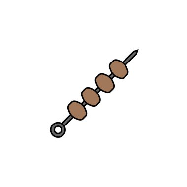 Şiş kebap ikonu şişliyor. Sembol, logo çizimi. Mükemmel vektör grafikleri