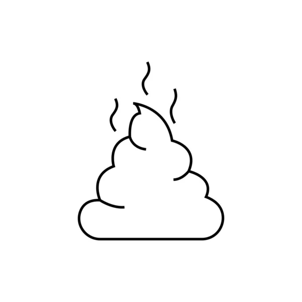 Black line Shit icon isolated on white background. Vector Illustration. Pixel perfect vector graphics