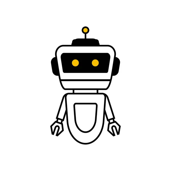 Chatbot Línea Icono Negro Asistencia Personal Voz Inteligencia Artificial Altavoz — Vector de stock