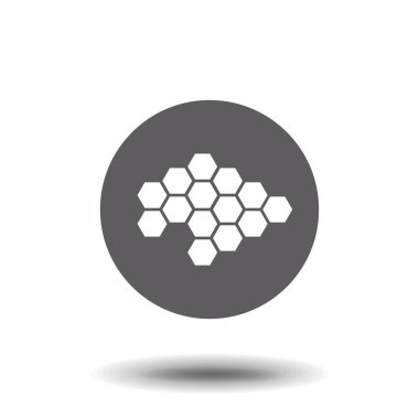 Arkaplanda bal simgesi izole edildi. Düz vektör sanatı.