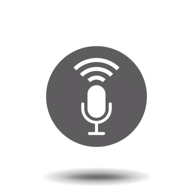 Mikrofon Simgesi düz tasarımı