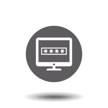 bilgisayar güvenlik vektör simgesi