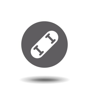 Kaykay simgesi. Kaykay sembolü. Düz vektör çizim