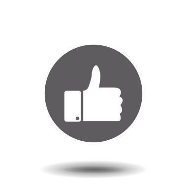 Gri arka plan üzerinde izole trendy düz stil simgesi gibi. Web sitesi tasarımı, logo, app, Kullanıcı arabirimi için sembolü gibi. Vektör çizim