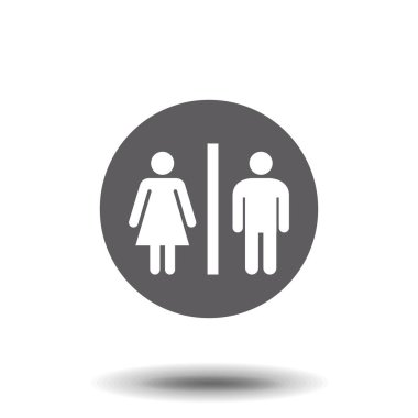 erkek ve kadın tuvalet vektör simgesi