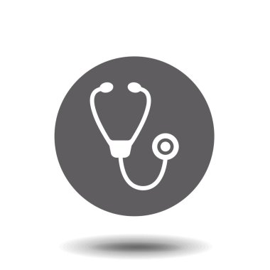 Stetoskop simgesi modada izole edilmiş. Web sitenizin tasarımı için sembol Stethoscope simgesi logo, uygulama, UI.