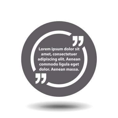 Metin alıntısı çerçeve vektör illüstrasyonu. Grafik ve web tasarımı için basit bir vektör çizimi. EPS 10