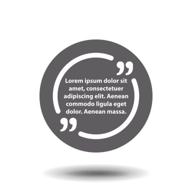 Metin alıntısı çerçeve vektör illüstrasyonu. Grafik ve web tasarımı için basit bir vektör çizimi. EPS 10