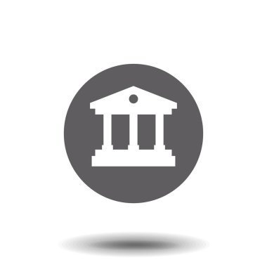 Üniversite ikonu. Düz dizayn. Grafik ve web tasarımı için basit bir vektör çizimi. EPS 10