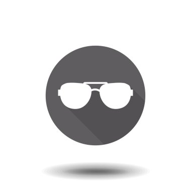 güneş gözlüğü simgesi. gözlük simgesi. düz vektör çizim