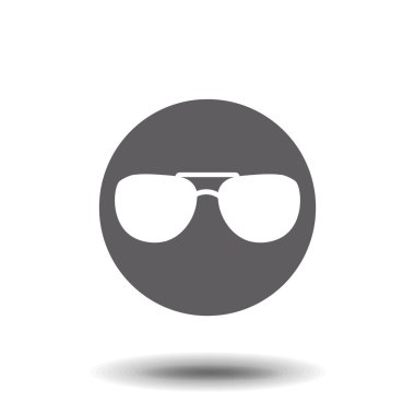 güneş gözlüğü simgesi. gözlük simgesi. düz vektör çizim