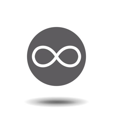 Sonsuzluk simgesi simgeleri illüstrasyon vektör. Sınırsız, sınırsız sembolü, işareti.