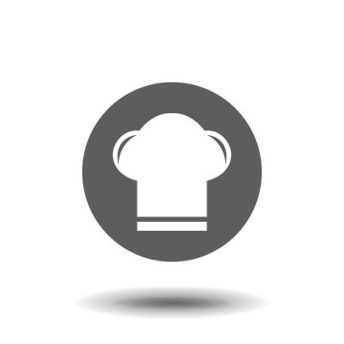 Şef şapka logosu düz simge