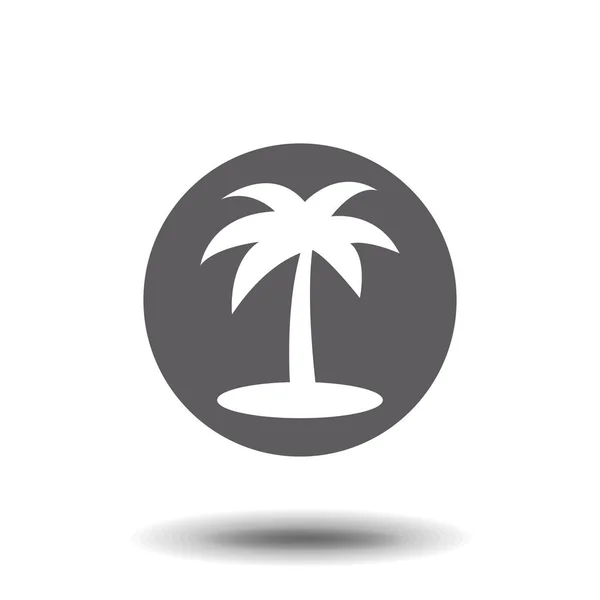 Palm Boom Pictogram Eenvoudige Illustratie Van Palm Tree Vector Pictogram — Stockvector