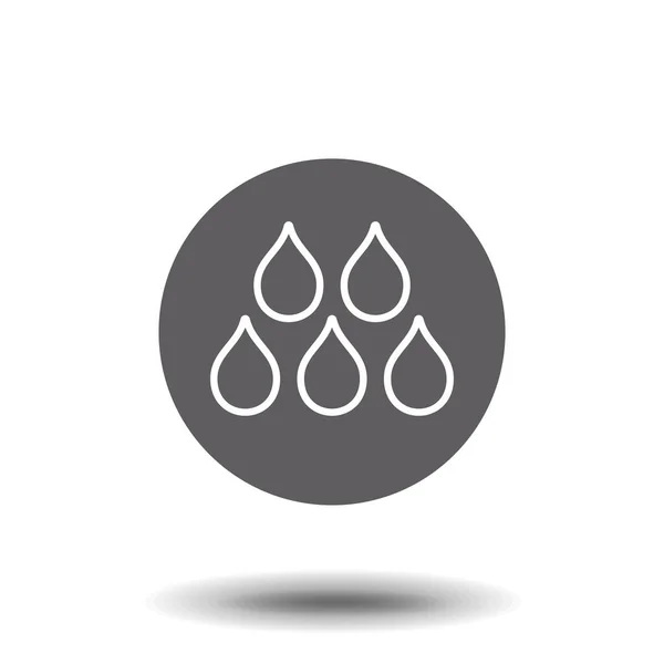 Water Drop Vector Icon Modern Flat Style Web Graphic Mobile — Stock Vector