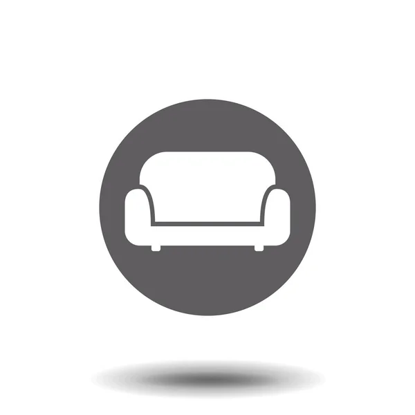 Sofa Vector Illustration Isolated White Background Soft Sofa Icon Old — Stock Vector