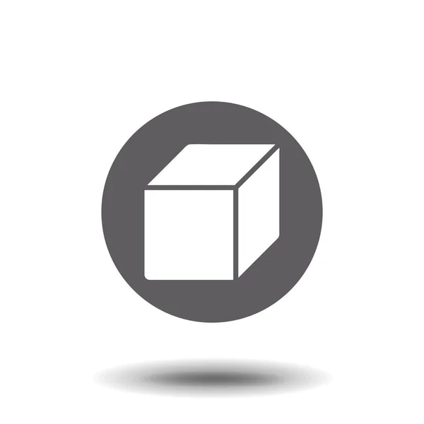 Icône Vectorielle Cube Isométrique Panneau Carré Symbole Boîte — Image vectorielle
