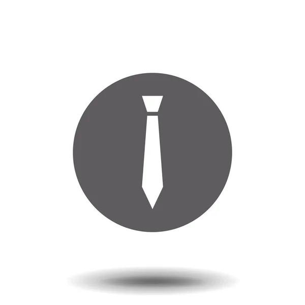 Trendi Lapos Stílusú Elszigetelt Fehér Background Nyakkendő Ikonra Nyakkendő Szimbólum — Stock Vector