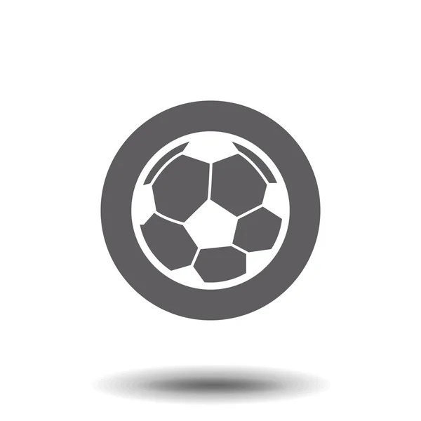 Икона Футбольного Мяча Плоская Векторная Иллюстрация Заднем Плане Eps — стоковый вектор