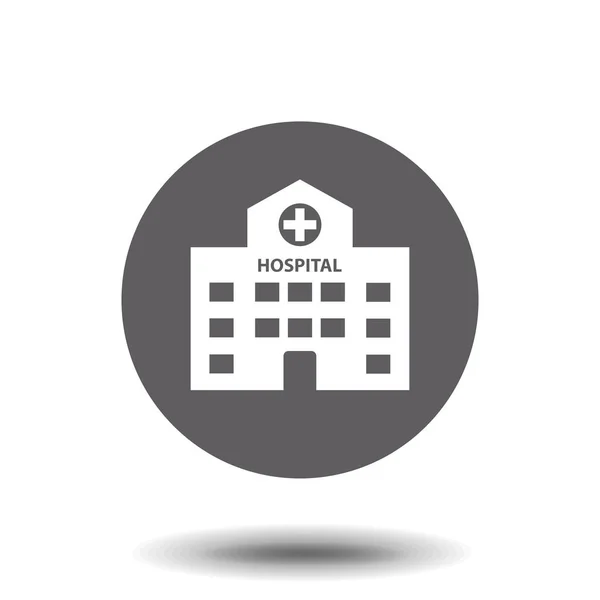 Ikona Szpitala Medycznego Płaska Konstrukcja Prosta Ilustracja Wektorowa Projektowania Graficznego — Wektor stockowy