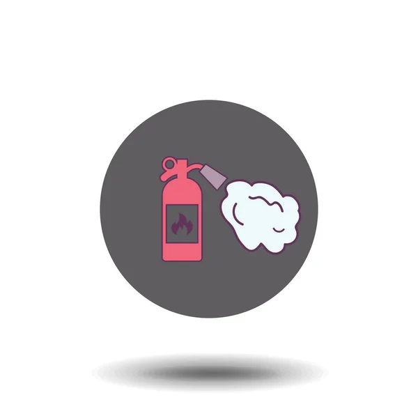 Vector Fire Extinguisher Icon Flat Design Simple Vector Illustration Graphic — Stock Vector