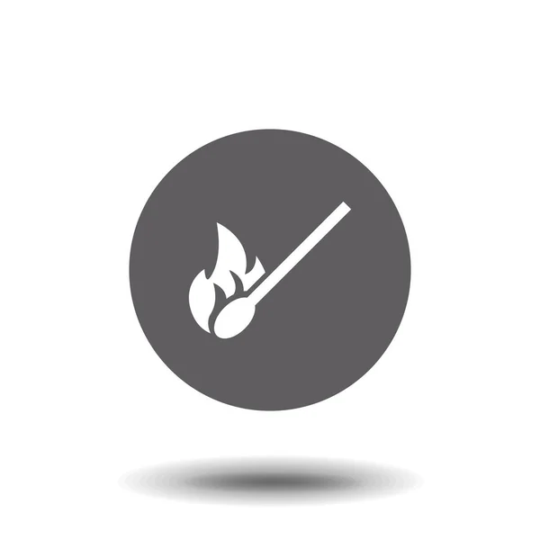 Egyezik Tűzvektor Ikonjával Lapos Kialakítás Egyszerű Vektor Illusztráció Grafikai Web — Stock Vector
