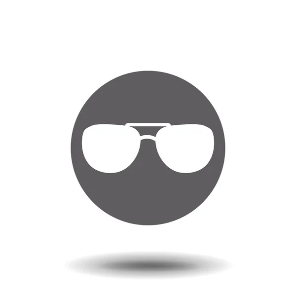 Εικονίδιο Γυαλιά Ηλίου Σύμβολο Γυαλιά Επίπεδη Διανυσματικά Εικονογράφηση — Διανυσματικό Αρχείο