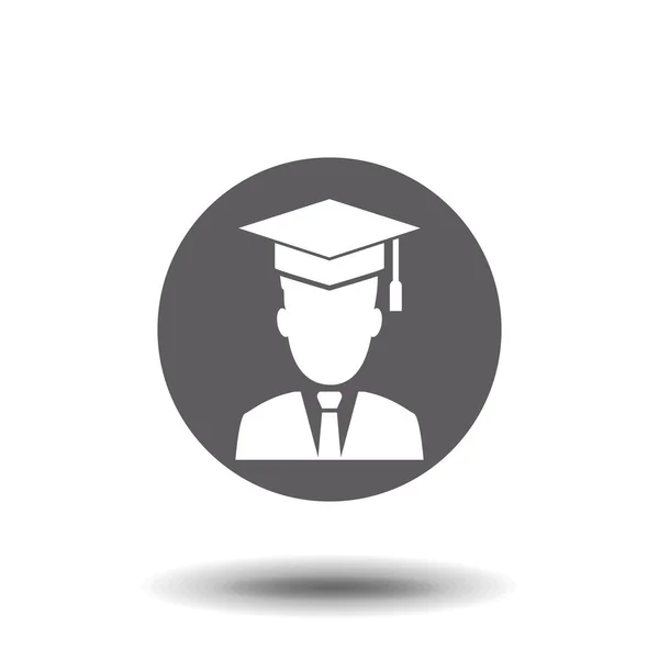 Studentenflat Icon Vetor Student Ontwerp — Stockvector