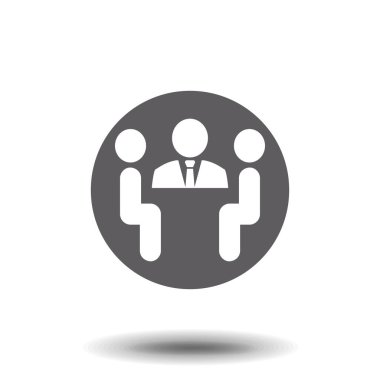 İş toplantısı vektör simgesi.