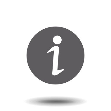 Bilgi simgesi simgesi, vektör illüstrasyonu. Düz tasarım biçimi