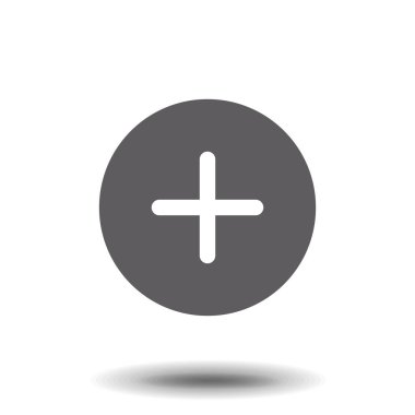 Artı daire şeklinde bir ikon. Vektör illüstrasyonu