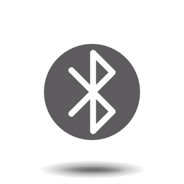 Bluetooth işaret simgesi, vektör illüstrasyonu. Düz tasarım biçimi