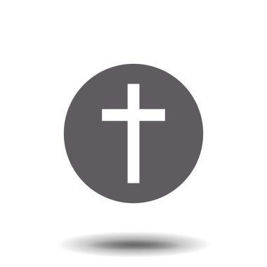 Din çapraz simgesi vektör çizimi beyaz arkaplan üzerinde