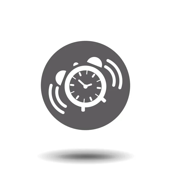 Reloj Despertador Icono Vectorial Aislado Sobre Fondo Blanco Estilo Contorno — Vector de stock
