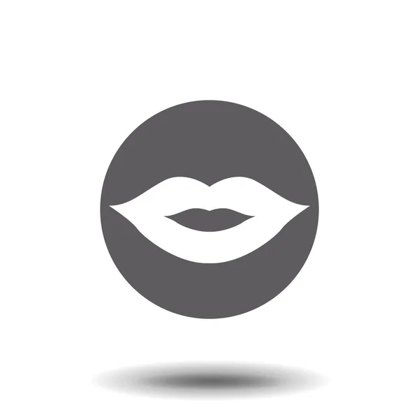 Lips Εικονίδιο Μοντέρνο Επίπεδο Στυλ Που Απομονώνονται Γκρι Φόντο Στόμα — Διανυσματικό Αρχείο