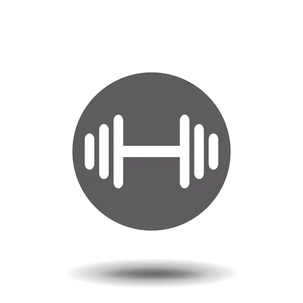 Mancuerna Para Icono Del Gimnasio Diseño Signo Negro — Vector de stock