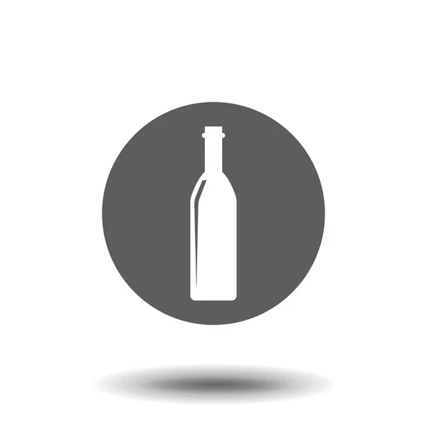 Wine Bottle Icon Isolated White Background Vector Illustration — Stock Vector