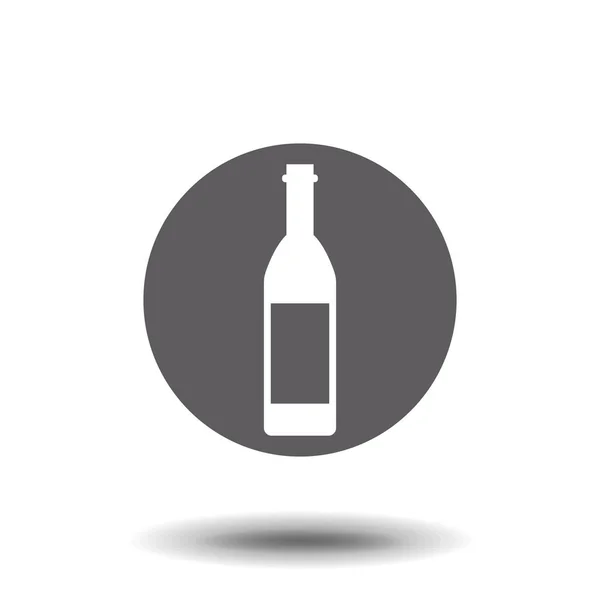 Icono Botella Vino Aislado Sobre Fondo Blanco Ilustración Vectorial — Archivo Imágenes Vectoriales