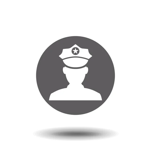 Vektor Illustration Moderne Polizei Der Hut Symbol — Stockvektor