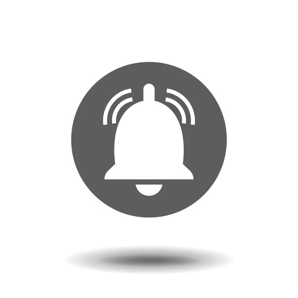 Bell Icône Vecteur Alarme Panneau Service Isolé Sur Fond Blanc — Image vectorielle