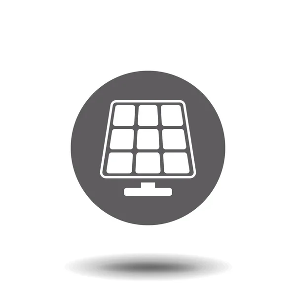 Solar Panel Icon Vector Simple Flat Symbol Perfect Black Pictogram — Stock Vector