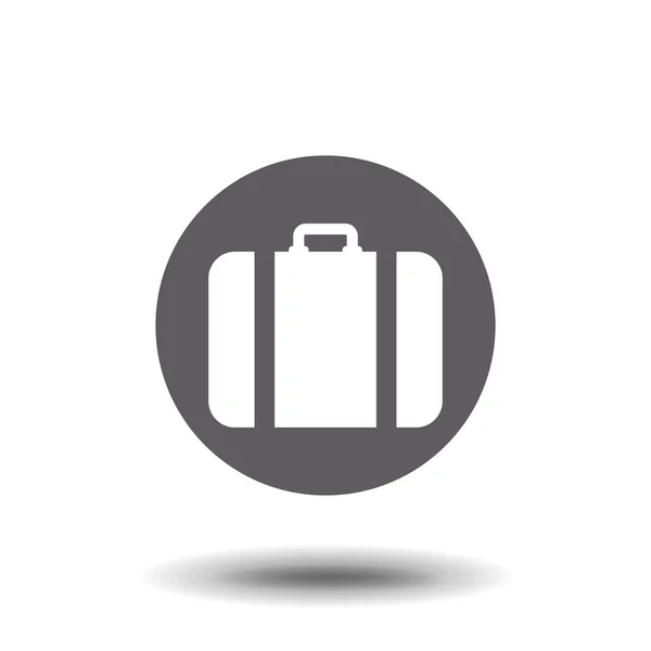 Koffer Flaches Vektorsymbol Auf Grauem Hintergrund — Stockvektor