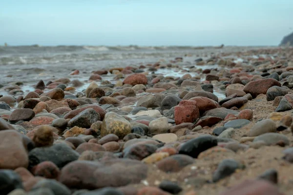 Ontspanning Zee Stapel Stenen Het Strand Stenen Cairn Natuurlijke Achtergrond — Stockfoto