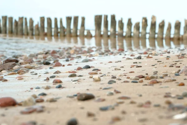 Ontspanning Zee Stapel Stenen Het Strand Stenen Cairn Natuurlijke Achtergrond — Stockfoto