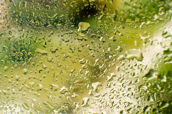 Wassertropfen Auf Glas Wasser Fließt Durch Das Glas — Stockfoto