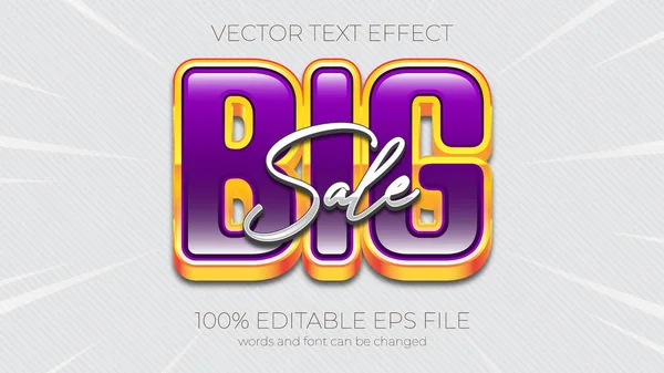 Big Rea Redigerbar Text Effekt Stil Eps Redigerbar Text Effekt — Stock vektor