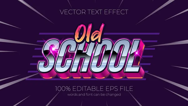 Old School Redigerbar Text Effekt Stil Eps Redigerbar Text Effekt — Stock vektor