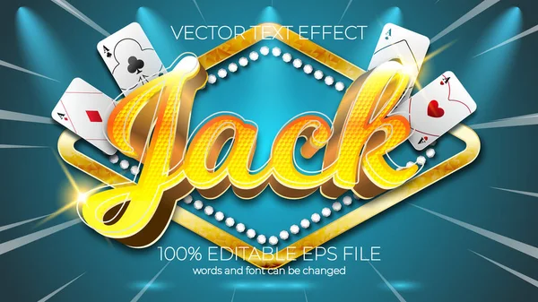 Black Jack Editable Text Effect Style Eps Editable Text Effect — ストック写真